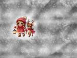 Vorbestellung * Winter Panel - Girl with Reindeer - Eigenproduktion - 3